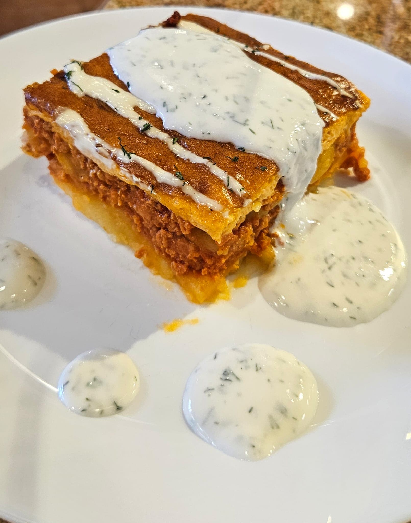 Musaca de cartofi cu carne de porc