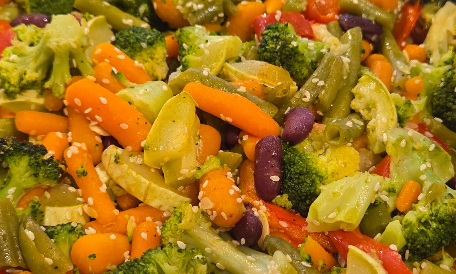 Legume cu susan si ghimbir